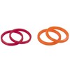 Westmark Ausrollstab, Mit Distanzring, Länge: 22,2 cm, Kunststoff/Silikon, Weiß/Rot/Orange, 30462280