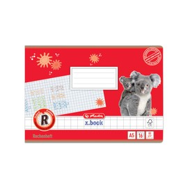 Herlitz Maths & Writing Notebooks, Pack of 10 Assorted Designs