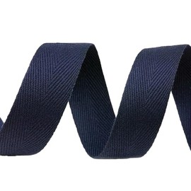 5 m Twill Tape, Cotton Ribbon, 20 mm, Edging Tape, Edge Tape, Decoration Tape, Choice of Colours, Colour: Dark Blue
