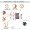 Infinity Decor Fire Rated Polished Chrome 3 Lever Mortice Sash