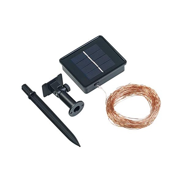 Lunartec Solar Light Wire: Solar String Lights Made of Copper