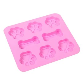 Cooper's Treats Bone and Dog Paw Silicone Ice Cube Mold (Set of 2) - Easy, Fun, Dishwasher-safe - Perfect for Making Pupsicles, just Pour In Pupsicle Mix and Freeze