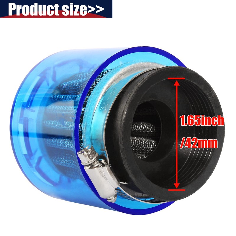 QAZAKY 41mm 42mm 43mm エアフィルタークリーナー 防沫プラスチックカバー 防水 オートバイ ATV クワッドスクーター