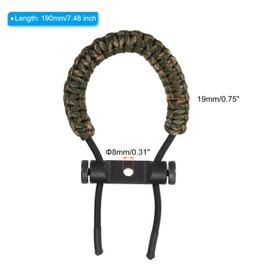 PATIKIL Archery Bow Wrist Sling Adjustable Composite Braided Wrist Strap Brown