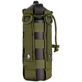 IronSeals Tactical Water Bottle Pouch, Adjustable Drawstring Water Bottle Holder for 16oz - 50oz Bottle