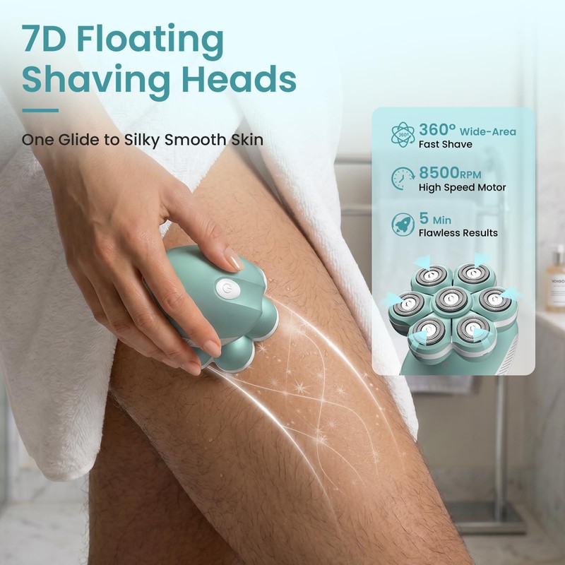 7D Electric Razors for Women Full Body, Smooth Painless Legs