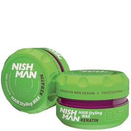 Nishman Cera para Cabello Hombre Fijación Brillo Firmeza Hair Styling Modelo 05 Keratina de 150 ml