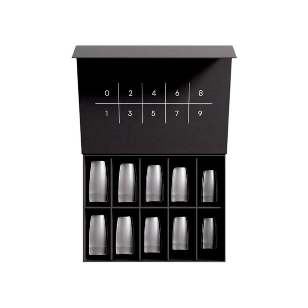 DOONAILS Pack of 100 Square Nail Tips in 10 Sizes