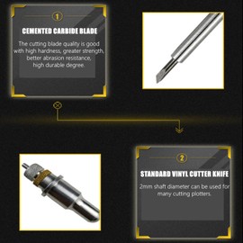 10Pcs 30/45/60 Degree Plotter Cutter Blades Cemented Carbide Roland GCC Cutter Cutting Plotter Blade (30°)