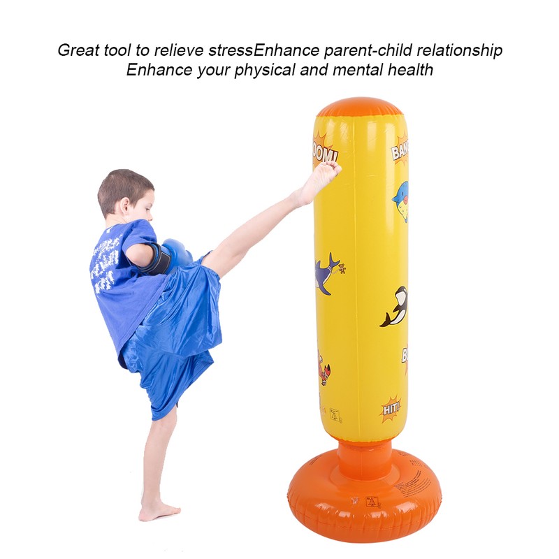 Inflatable Boxing Column Children Kids Hitting Punching Bag Sandbag Pressure