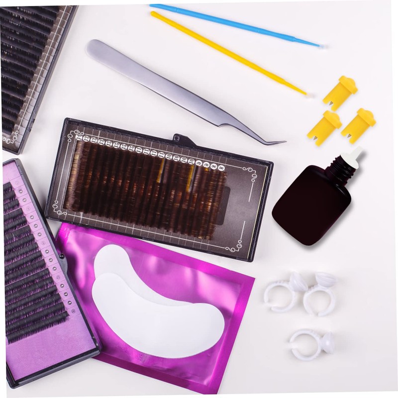 OATIPHO 100Pcs Eyelash Bottle Tips with Blocking Needles Essential Replacement