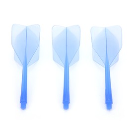 VGEBY 3 Integrated Dart Flights and Rods, Anti-Breakage Dart Accessory Kit 80 mm Standard Shape Transparent (Blue)