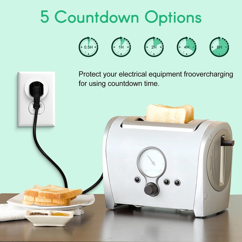 Remote Control Outlet, NineLeaf 4Set Wireless Plugs Outlet, Remote Light