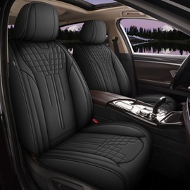 TTX LIGHTING Full Set Seat Covers Fit for Kia Seltos 2021-2024 2025 Seat Covers Leather Waterproof Car Seat Covers with Airbag Compatible Seat Cushion Automotive Seat Protectors(5 Seats,Black)