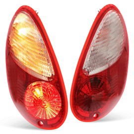 HECASA Tail Lights Replacement Compatible with 2006-2010 Chrysler PT Cruiser Replacement for 5116222AB 5116223AB Pair w/Bulbs Halogen