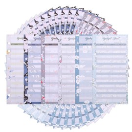60 Sheets A6 Budget Sheets 6 Holes Budget Binder A6 Budget Refill Paper for Cash Expenses Tracker Money Organiser Binder Budget Planner Insert Paper for Notebook