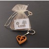 KASSIS Olive Wood Key Ring Heart Gift for Multiple Occasions,