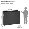 SUNNYPARK Tall Rectangular Planter with Removable Liner, All-Weather PE Rattan