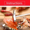 8-Piece Seafood Tool Set, Lobster Crab Cracker Tools, Stainless Steel