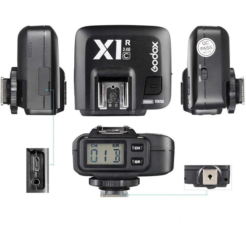 Godox X1R-C E-TTL Wireless Flash Trigger Receiver for Canon, 2.4G