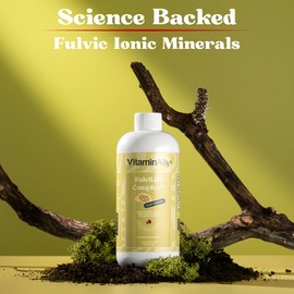 VitaminAlly FulviLife Mineral Complex | Clinically Studied Fulvic Ionic Mineral Complex | Supports Cellular Health, Bone and Muscle Health, Hair, Skin and Nails | Plant Powered |16 Servings