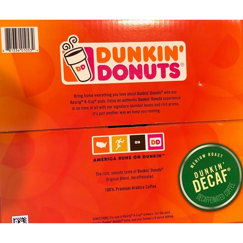 Dunkin' Donuts Decaf K-Cup Pods for Keurig Brewers, 54 Count