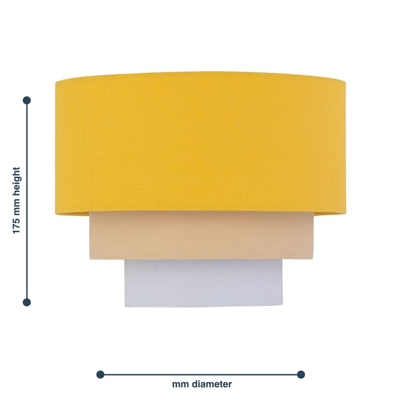 Ochre Yellow Linen Table Lamp Shade, Lampshade for Table Lamp