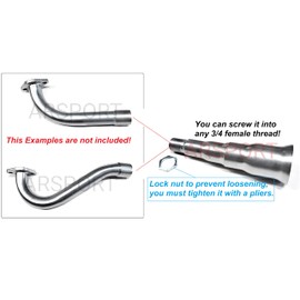 Four Stage Exhaust tip 3/4 NPT for exhaust pipe with female thread, minibike/gokarts, Predator 212cc, GX160, GX200