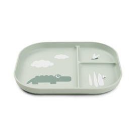 Done by Deer Foodie Children's Plate with Dividers - Children's & Baby Plate Non-Slip - BPA-Free Children's Tableware and Baby Tableware Made of 100% Food Grade PP - 22 x 18 x 2 cm