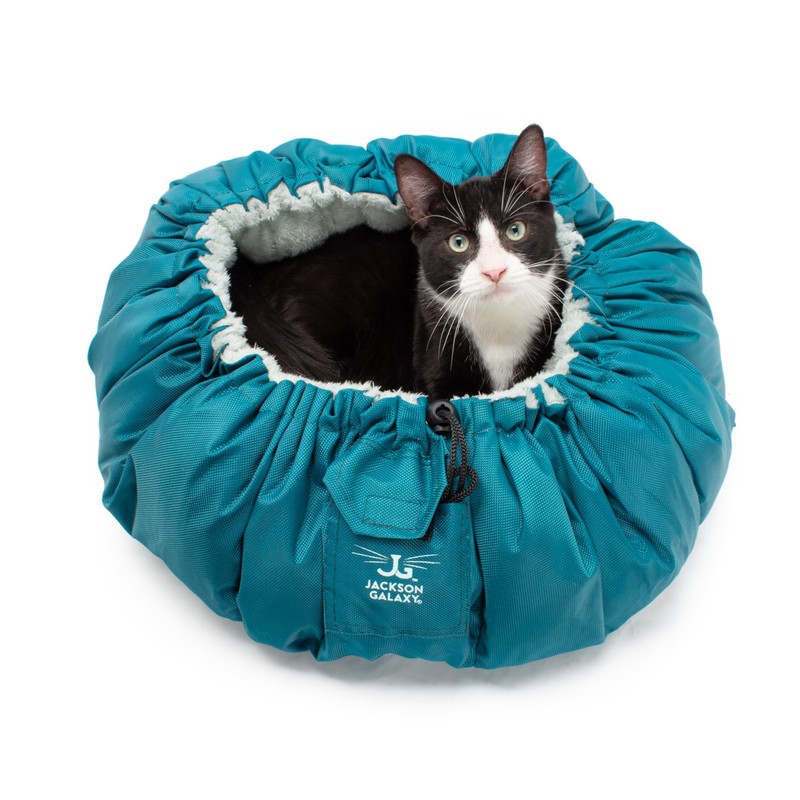Jackson Galaxy Convertible Clamshell Cat Bed - Reversible and Fluffy,