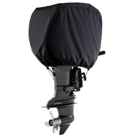 Outboard Motor Cover Fade-Resistant Waterproof Heavy Duty Boat Engine Hood Covers Fits Motor 150-200 HP, 32 x 19.6X 23.6 inches