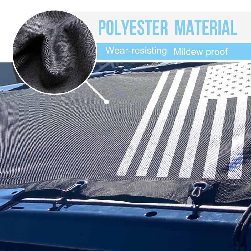 sukemichi Sunshade for Ford Bronco,Mesh Sun Shade Bikini Top Cover