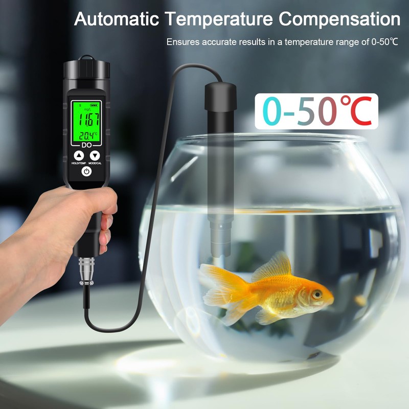 GOYERRNES Dissolved Oxygen Meter with Bluetooth, Dissolved Oxygen Test Kit