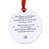 When Christmas Starts Without Me Sentimental Poem Memorial Remembrance Ceramic Bauble Ornament