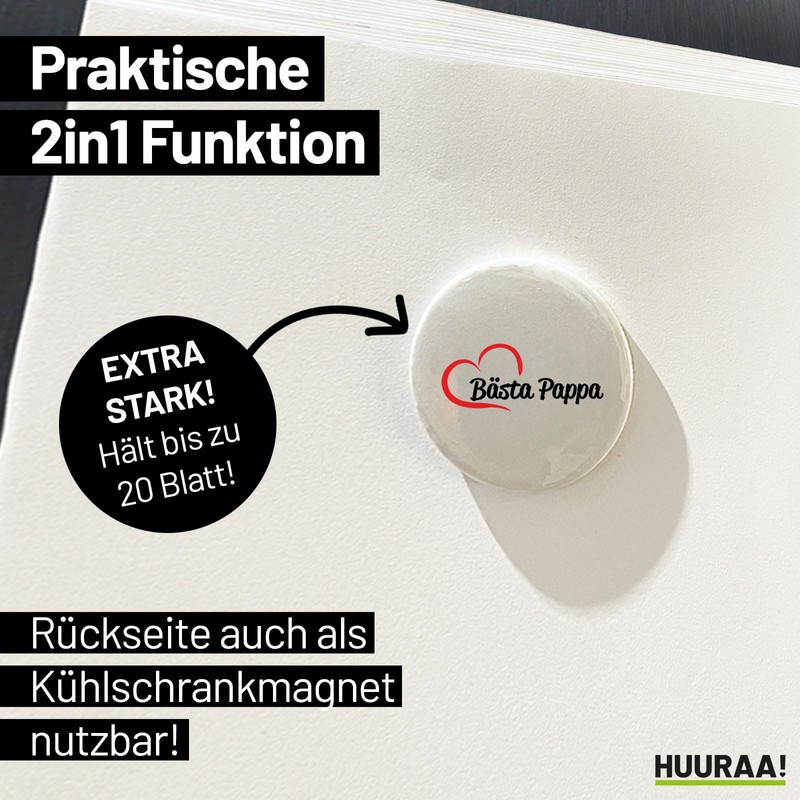 Huuraa Magnet Bästa Pappa Hjärta Geschenk 59mm Flaschenöffner Bästa Pappa