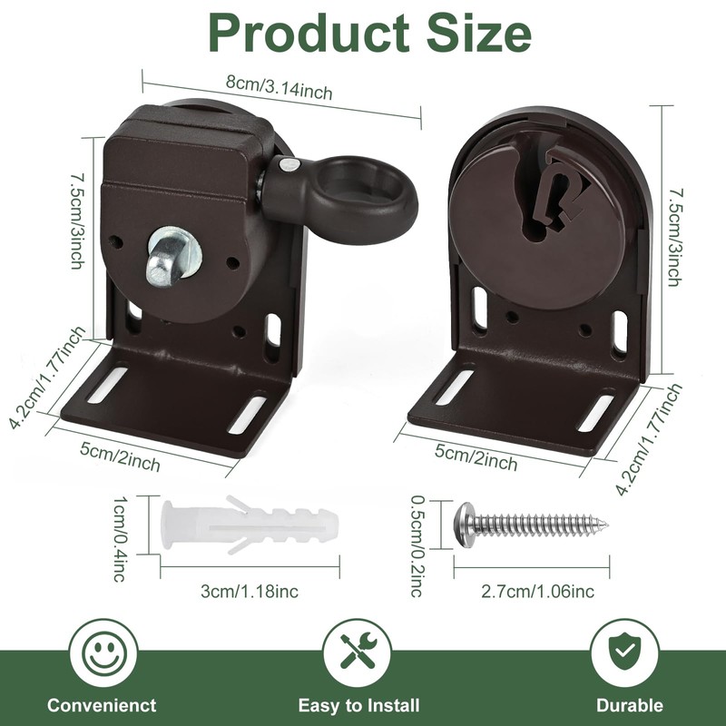 Universal Replacement Installation Accessories for Indoor/Outdoor Sunshade and Roller Blinds