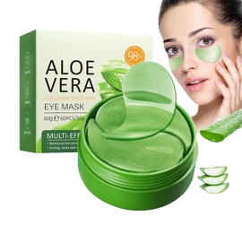 60 Pcs Under Eye Gel Patches,Aloe Vera Gel Eye Mask Skin Care,Eye Bags Remover,Moisturizing,Anti Aging,Anti Wrinkle,Dark Circles-Collagen Eye Patches