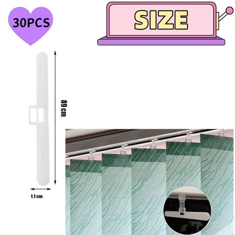 Fabselection 89mmVertical Blind Top Hangers,Retainer Holder Vertical Blind Repair Kit