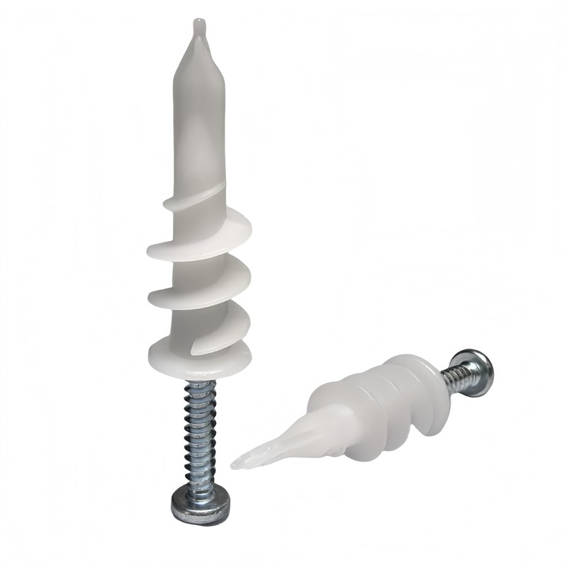 Santie #8 Nylon Self-Drilling Drywall Anchors with Screws-25 Pack