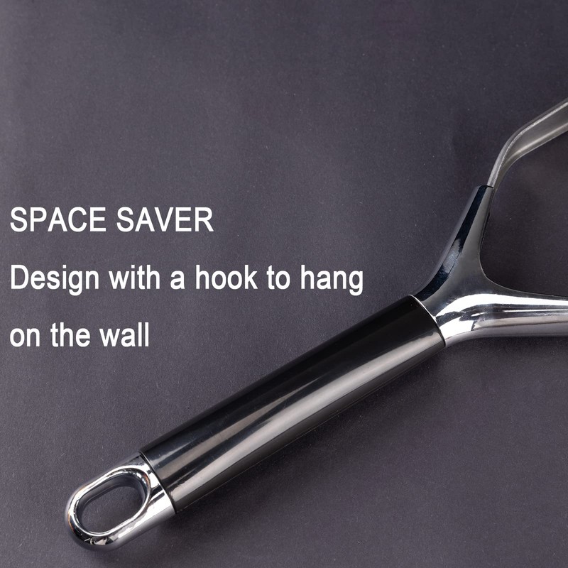 Obsoorth Mashed Potato Masher Stainless Steel Foldable Non Stick 12