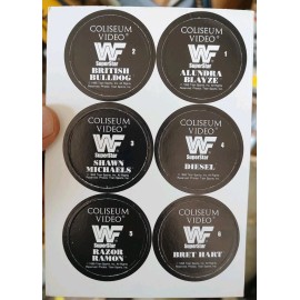 1995 WWF WWE Coliseum Video Promo Wrestling Pogs Unpunched Bret Hart Razor Ramon