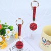 Acrylic Diamond Basketball Keychain with Fashion Shiny Rhinestones Sparkling Sports