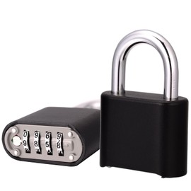 Combination Padlocks,Cyrmiug 4 Digit Resettable Combination Lock with 1.3 Inch Hardened Steel Shackle,Suitable for Outdoor School, Gym,Backyard Fence, Hasps,Shed & Toolbox [2 Pack]