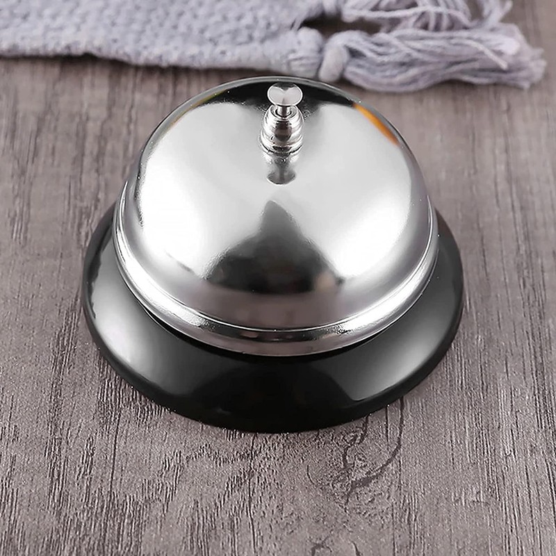LUXE DIVA Reception Call Bell Stainless Steel Hand Held Desk