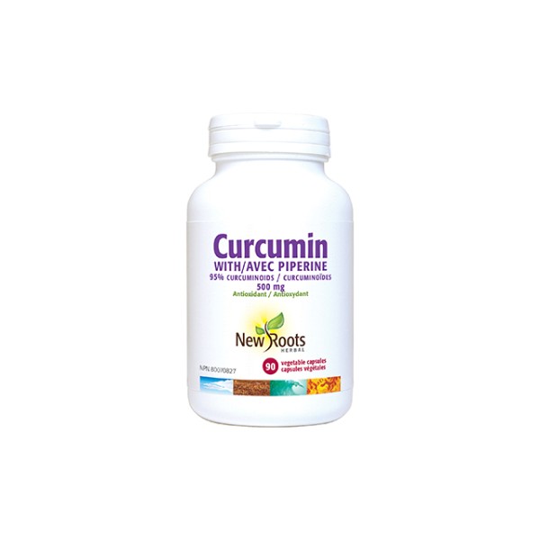 New Roots Curcumin With Piperine 500mg - 90 V-Caps