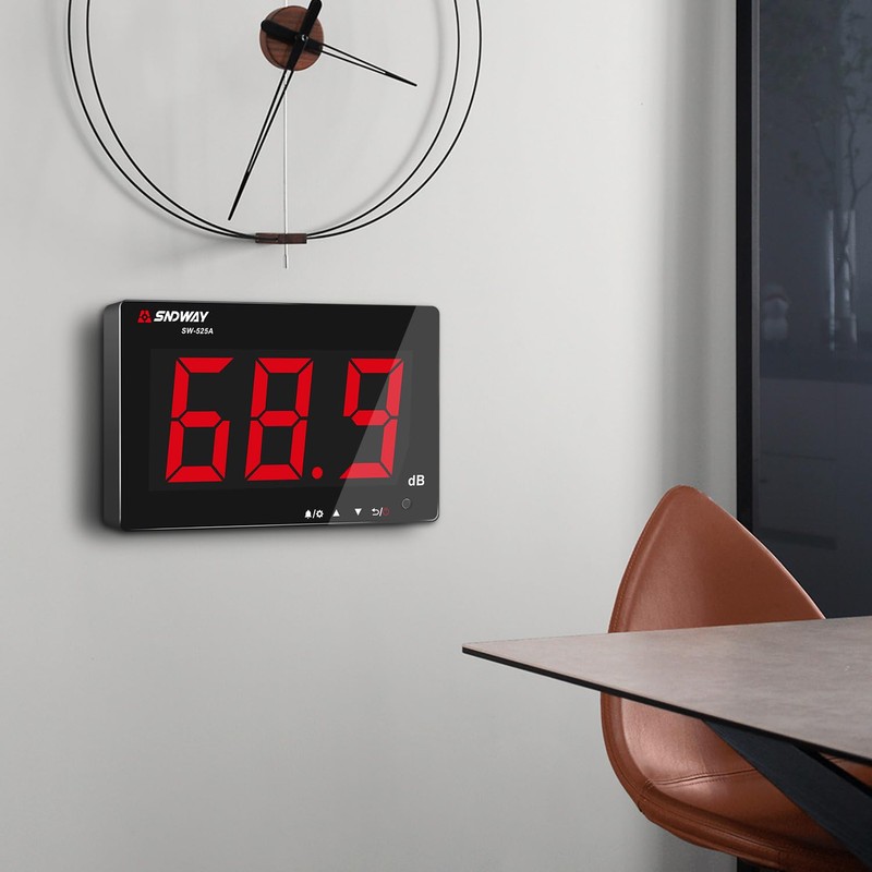 LEERCHUANG Sound Level Meter, Wall Mounted Hanging Decibel Meter W