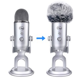 YOUSHARES Yeti Wind Protection - Yeti Furry Pop Filter Muff - Fur Pop Protection for Blue Yeti USB Mic, Windscreen Yeti Pro USB Microphone Condenser Microphone