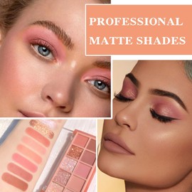 10 Colors Eyeshadow Palette Matte Nude Eye Makeup Palette Ultra-Blendable Long Lasting High Pigmented,Waterproof,Nudes Neutral Smooth Eye Shadow Palette for Women,Natural Charming Looking #03
