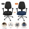 tsucchiisan Office Chair Cover Stretch Chair Seat Removable Washable (Black)
