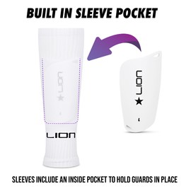 All-in-One Football Sleeve/Guard Combo for Kids – Matching Football Sleeves with Built-In Shin Guards – Perfectly Matches Your Kit Colours - White